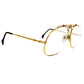 Zollitsch rounded, downward sloped aviator style, metal optical frame with nautical rope featured on bridge. Model: Jawl. Color: 901 - Gold. Side view.