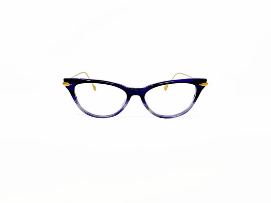 Dita cateye optical frame. Model: DRX3030 Vida. Color: C-PUR-GLD-50 Purple with gold accents. Front view. 