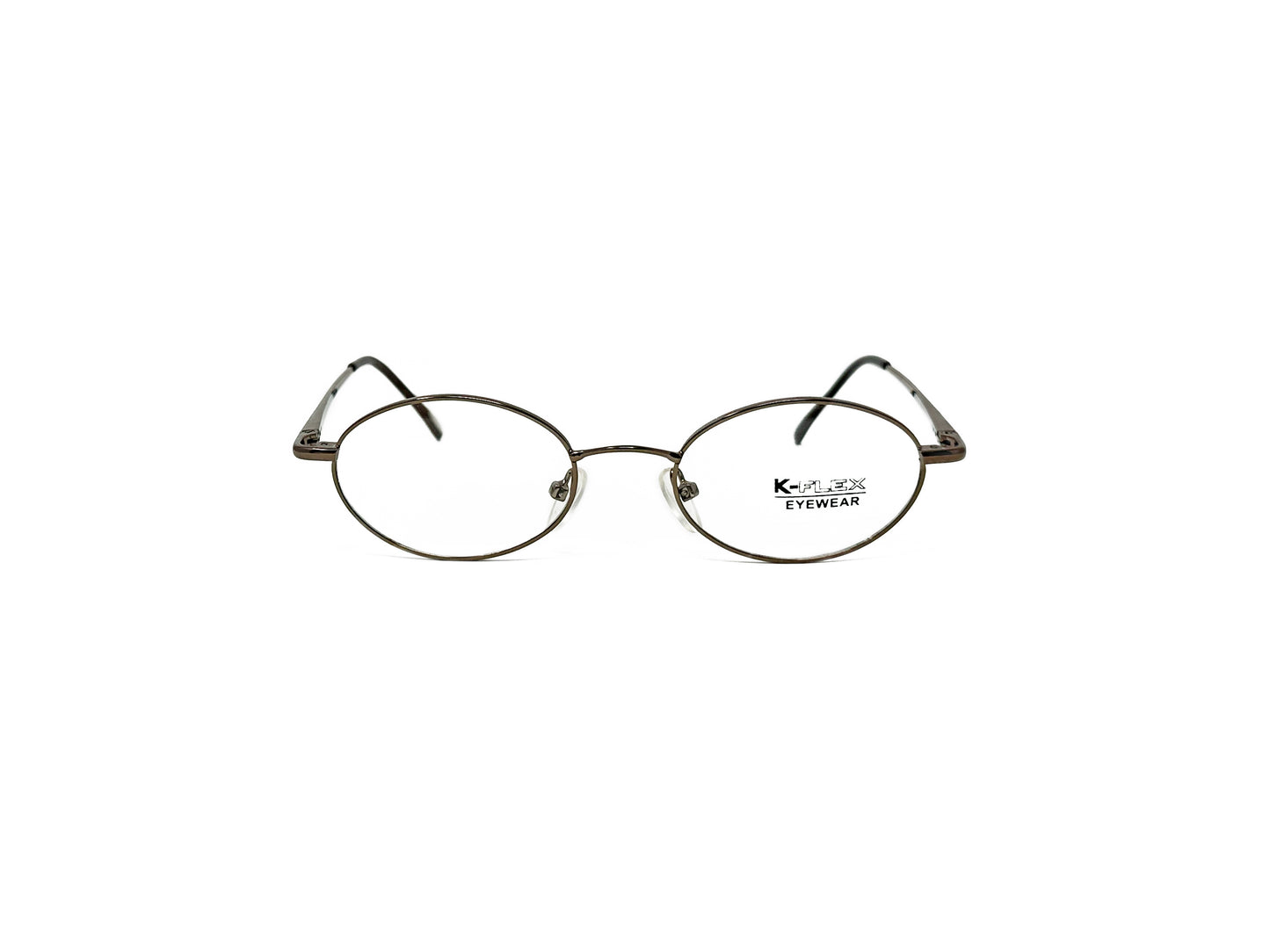 K-Flex round metal optical frame. Model: 0558. Color: Bron, bronze. Front view. 