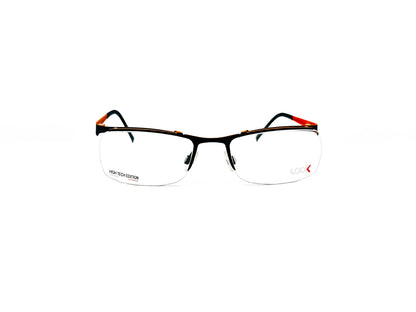 Look rectangular optical frame. Model: 10440. Color: 9553. Front view. 