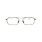 Lunor rectangular, wire optical frame. Model: Legend. Color: AG. Front view. 