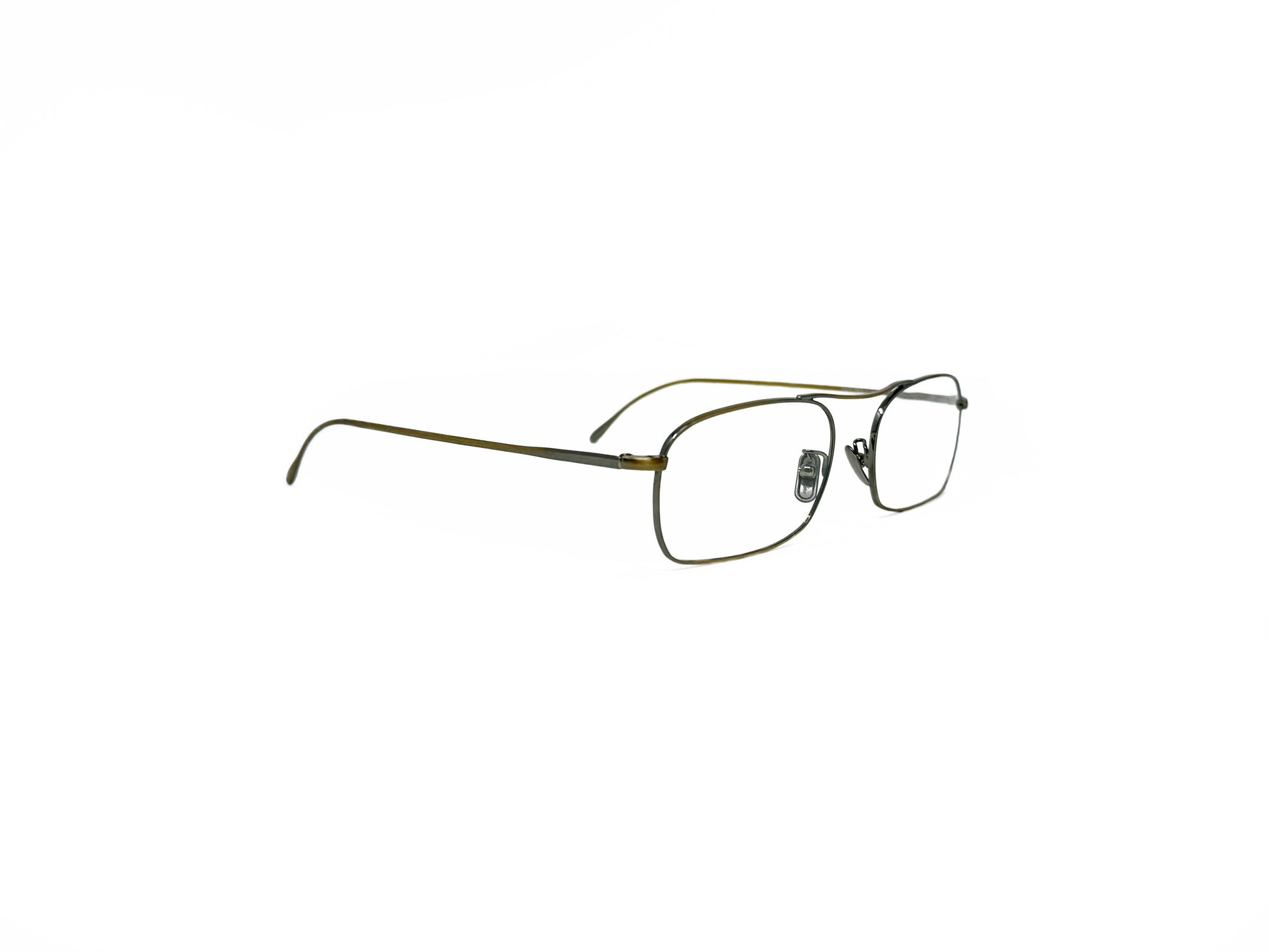 Lunor rectangular, wire optical frame. Model: Legend. Color: AG. Side view.