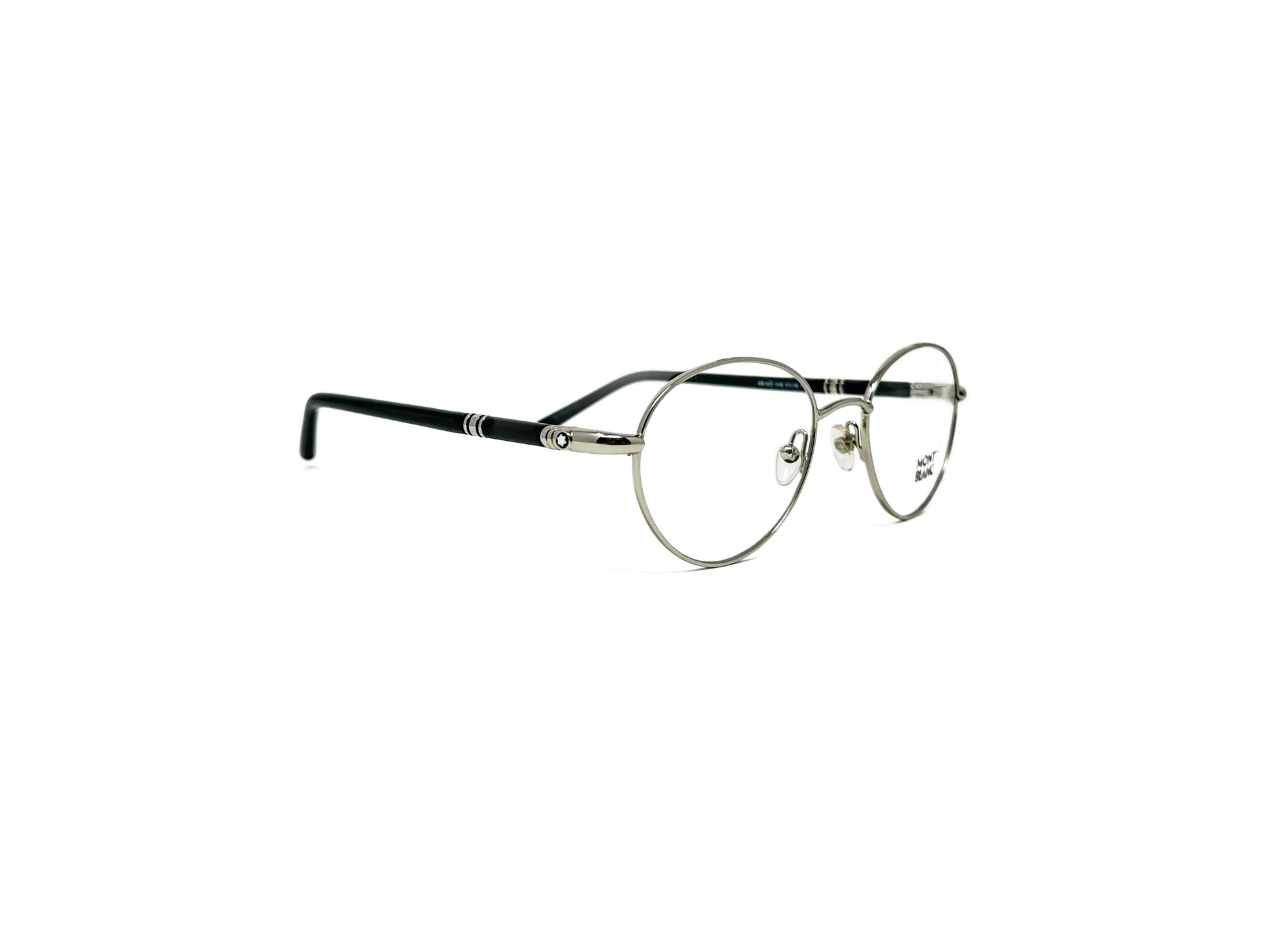 Mont Blanc round wire optical frame. Model: MB527. Color: 016. Side view.
