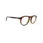 Mont Blan round acetate optical frame. Model: MB554. Color: 052 tortoise. Side view.