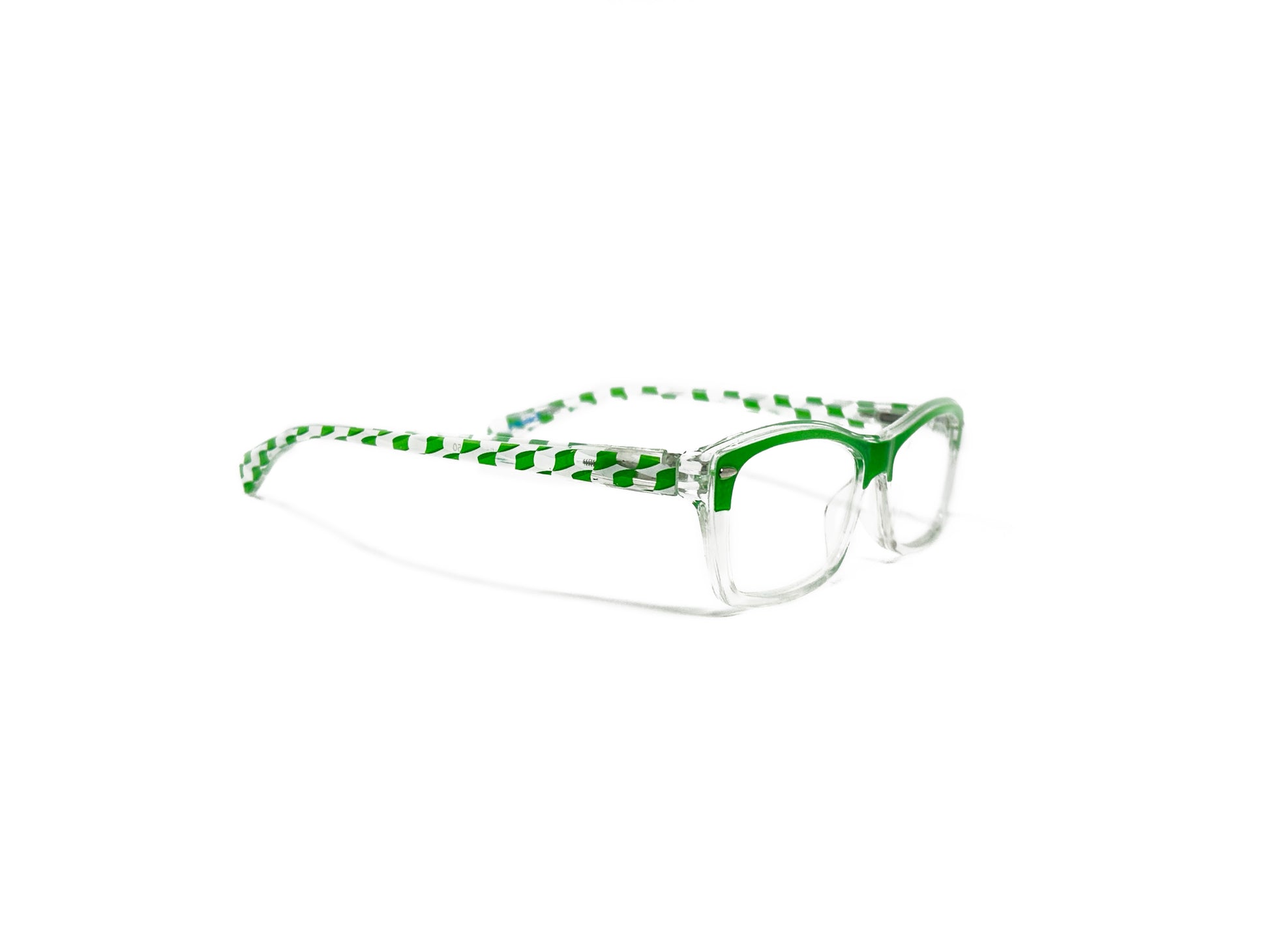 Read Me View reader in green +3.5 side view