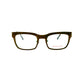 Roger metal, squared optical frame. Model: Jacob. Color: 2 Brown. Front view.